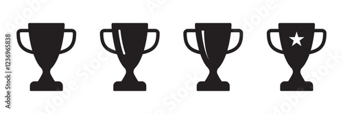 Trophy cup icon, winner cup, victory cup icon. Reward symbol sign for web and mobile.