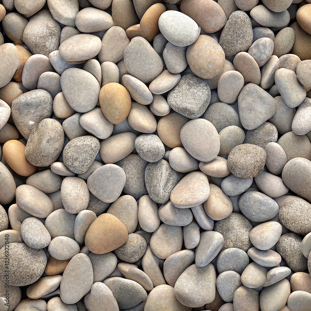 Seamless texture of smooth pebbles on a surface Seamless texture of smooth pebbles on a surface