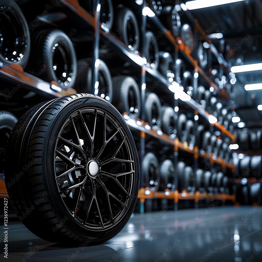 Fototapeta premium High-Performance Tires The Key to Luxury and Sports Cars