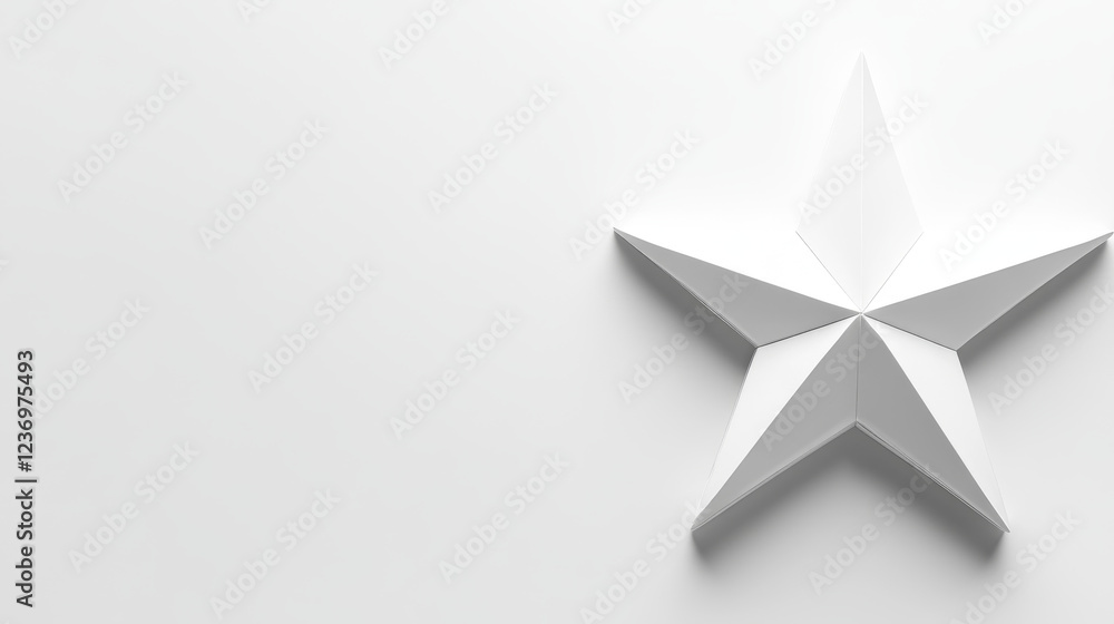 white geometric object star shape on white background 3d render illustration white geometric object star shape on white background 3d render illustration