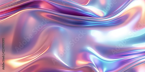 Wallpaper Mural Abstract holographic waves  in pink, blue and purple colors. Fluid texture background with copy space. Innovative and luxury concept. Torontodigital.ca