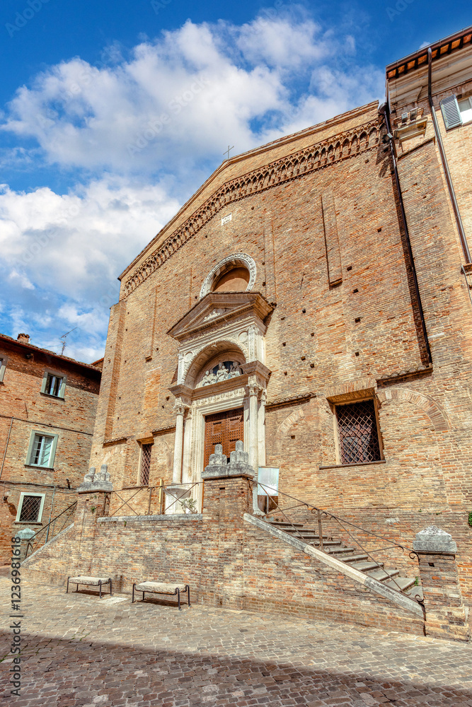 The church of San Domenico is a religious building in Urbino, almost opposite the entrance to the Palazzo Ducale, in Marche, Italy