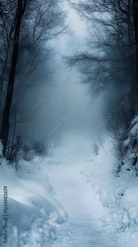 Fototapeta premium Cold drafts that send shivers down the spine, warning of unseen dangers.