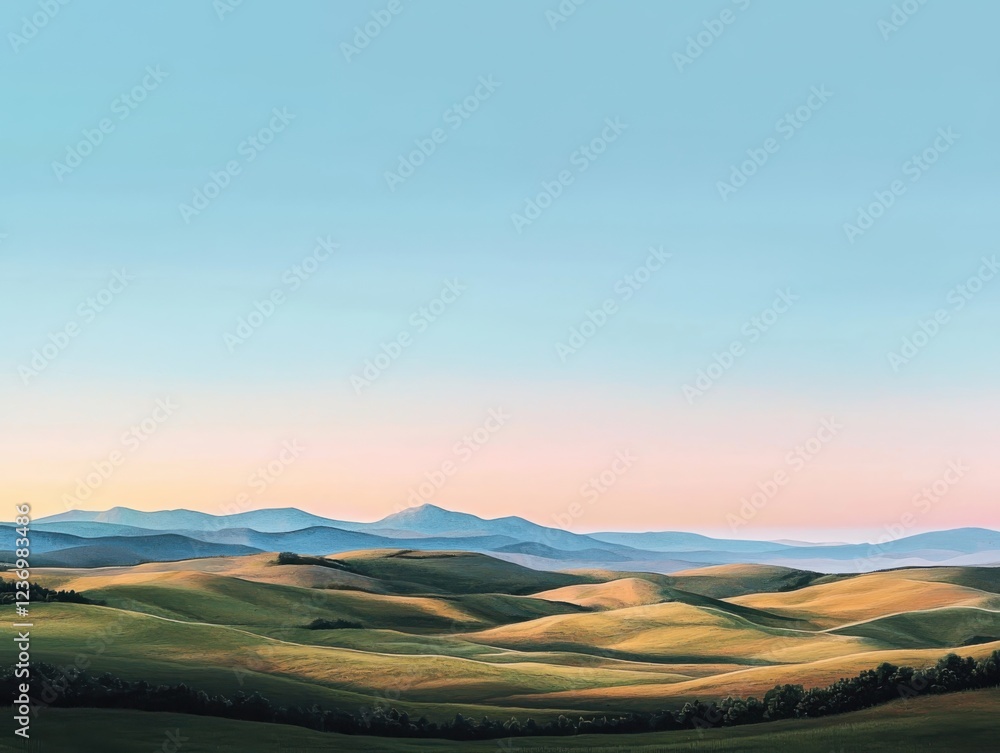 Tranquil rolling hills landscape serene environment gigapixel artwork earth tones peaceful viewpoint Tranquil rolling hills landscape serene environment gigapixel artwork earth tones peaceful viewpoint