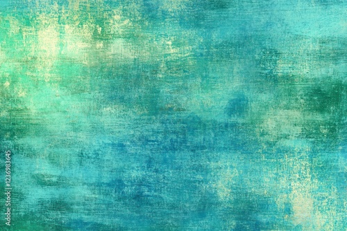 Abstract grunge texture of turquoise blue and green wood background, rough painted old wooden surface, old vintage distressed wall banner panorama, painted old wood grain, seamless pattern. 