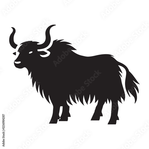 Yak Silhouette Illustration Vector Graphic Design