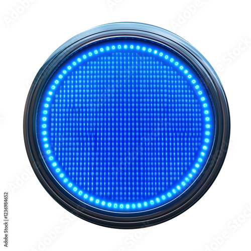 3d render round LED display