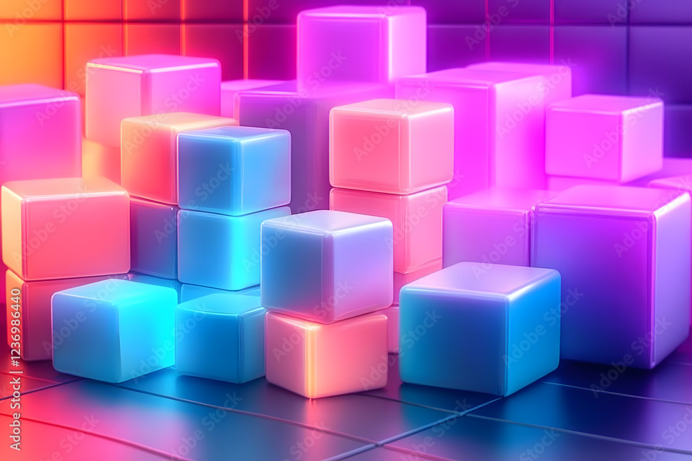 A gradient background with glowing 3D blocks stacked in a grid, each representing various Web3 elements like NFTs, tokens, and smart contracts. A gradient background with glowing 3D blocks stacked in a grid, each representing various Web3 elements like NFTs, tokens, and smart contracts.