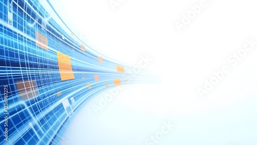 Abstract Colourful Mosaic Wave Line Background