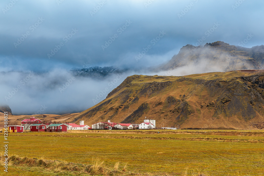 Fascinating autumn landscape around Eyjafjallajokull on the island of Iceland