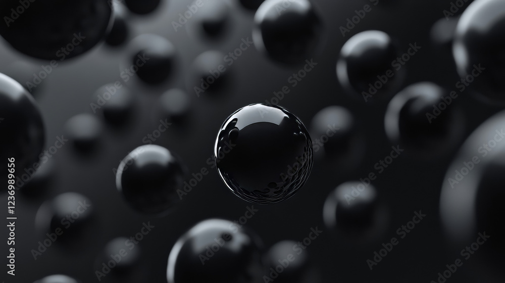 Abstract organic black balls structure background texture with low key lighting 3d render illustration Abstract organic black balls structure background texture with low key lighting 3d render illustration