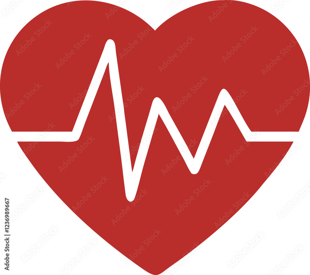 heart with ECG line vector Icon for health and wellness, Heartbeat / heart beat pulse flat icon heart with ECG line vector Icon for health and wellness, Heartbeat / heart beat pulse flat icon