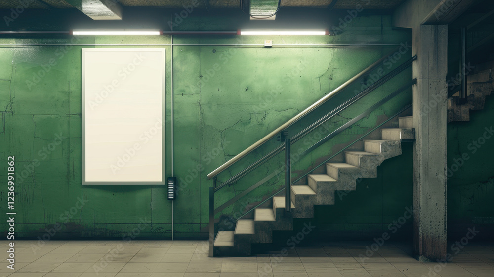 Obraz premium blank empty in subway station
