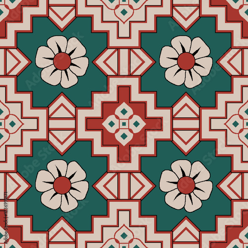 Seamless pattern with flowers wallpaper abstract vector pattern