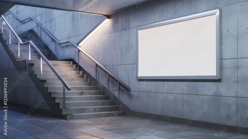 Obraz premium blank empty in subway station