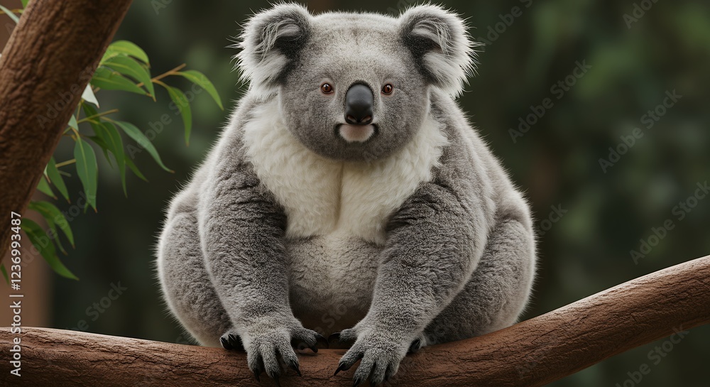 Fototapeta premium Adorable Koala Bear Sitting on a Branch