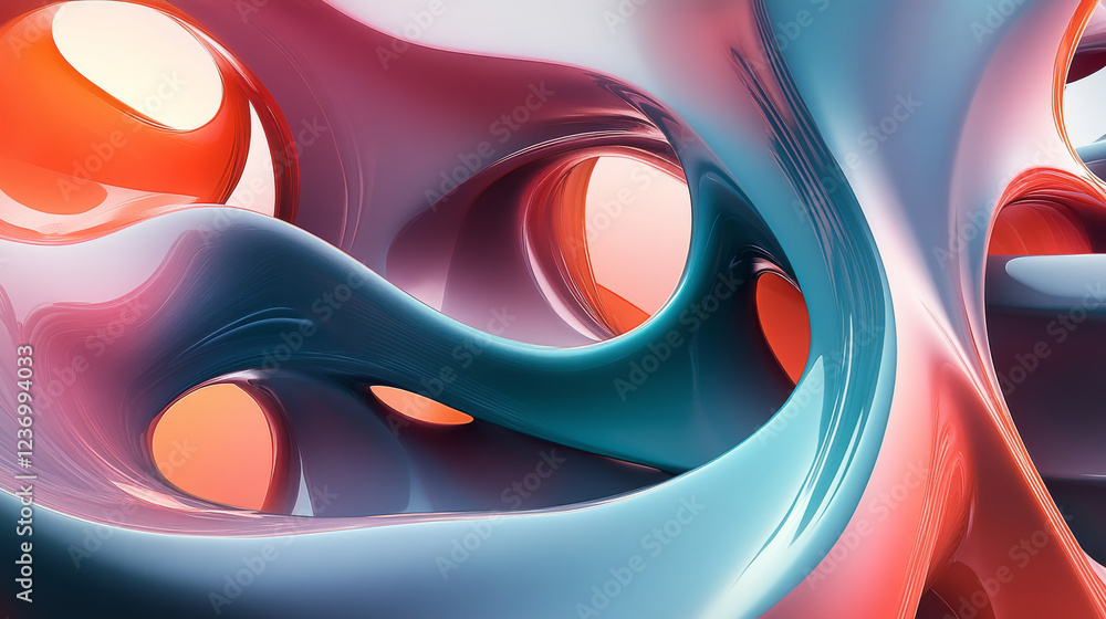 abstract curvy modern colourful futuristic minimalistic shape 3d rendering illustration background abstract curvy modern colourful futuristic minimalistic shape 3d rendering illustration background