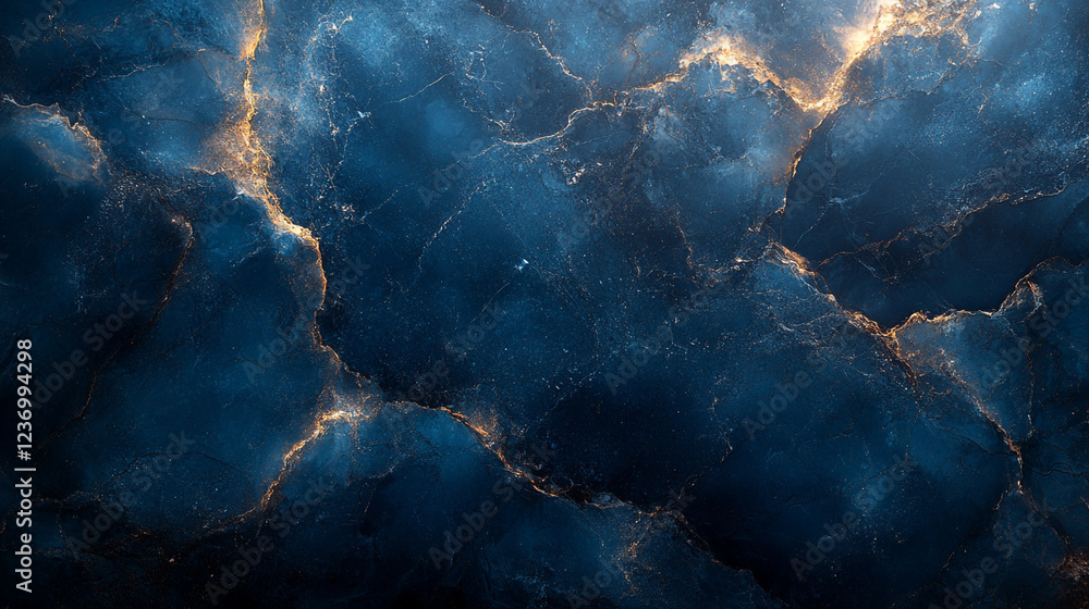 Dark blue marble texture with golden veins in an abstract design suitable for backgrounds Dark blue marble texture with golden veins in an abstract design suitable for backgrounds