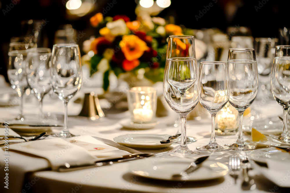 A Nobel Prize banquet with distinguished guests. A Nobel Prize banquet with distinguished guests.