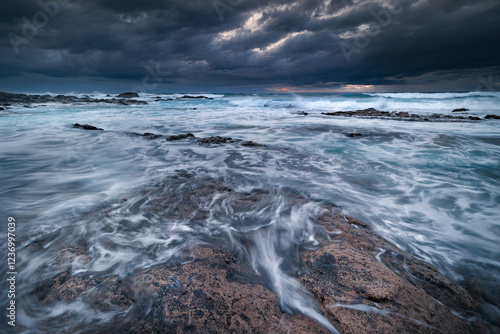 Obraz na płótnie Fuerteventura - Playa De Agua Liques - Plaża w salonie