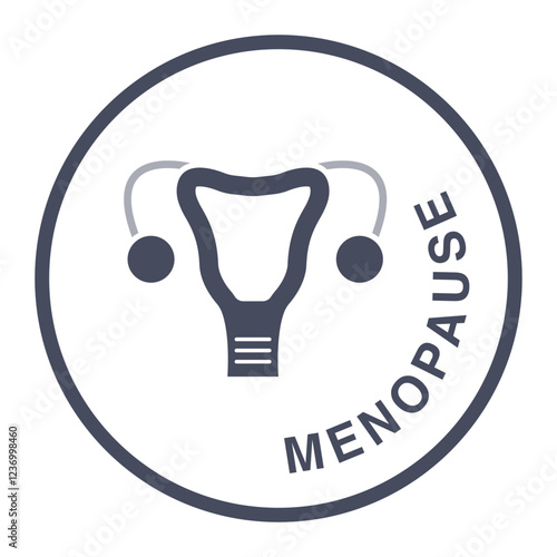 Menopause Icon, Hormonal Changes, Female Health Symbol