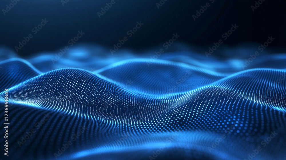 blue abstract mesh net dot web wave geometric technology design 3d render illustration blue abstract mesh net dot web wave geometric technology design 3d render illustration