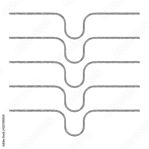 Rope knots illustration, vector graphic, nautical elements