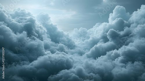 Dramatic cloudscape, aerial view, storm clouds, moody atmosphere, nature background, perfect for weather reports