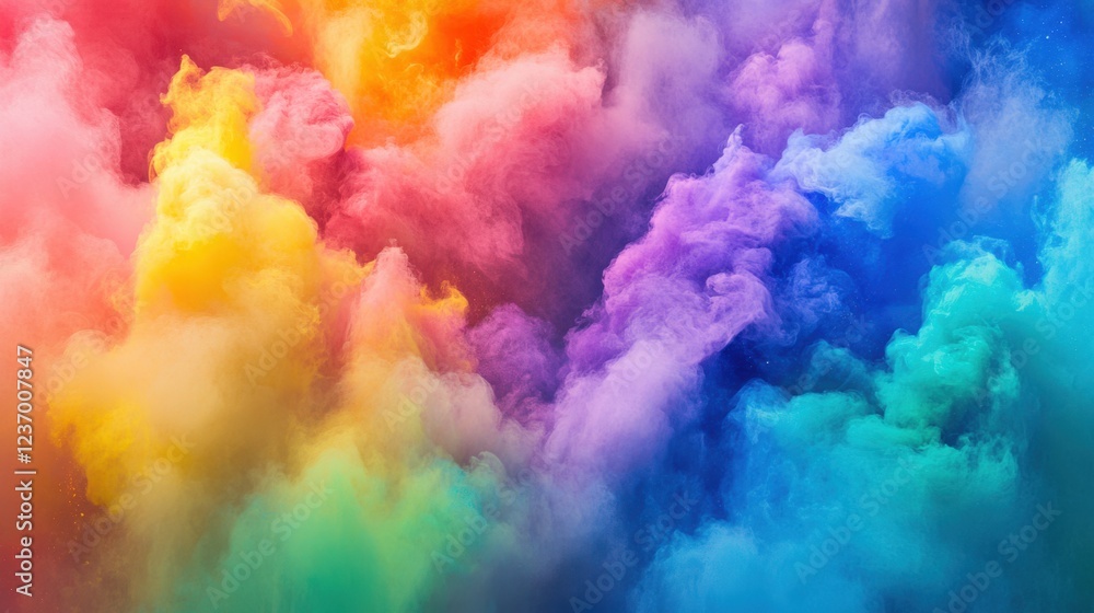 Fototapeta premium Colorful Holi Powder Abstract Background