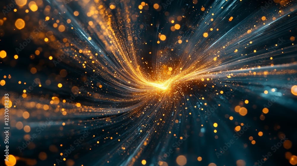 Fototapeta premium Sparks in dynamic motion composition background