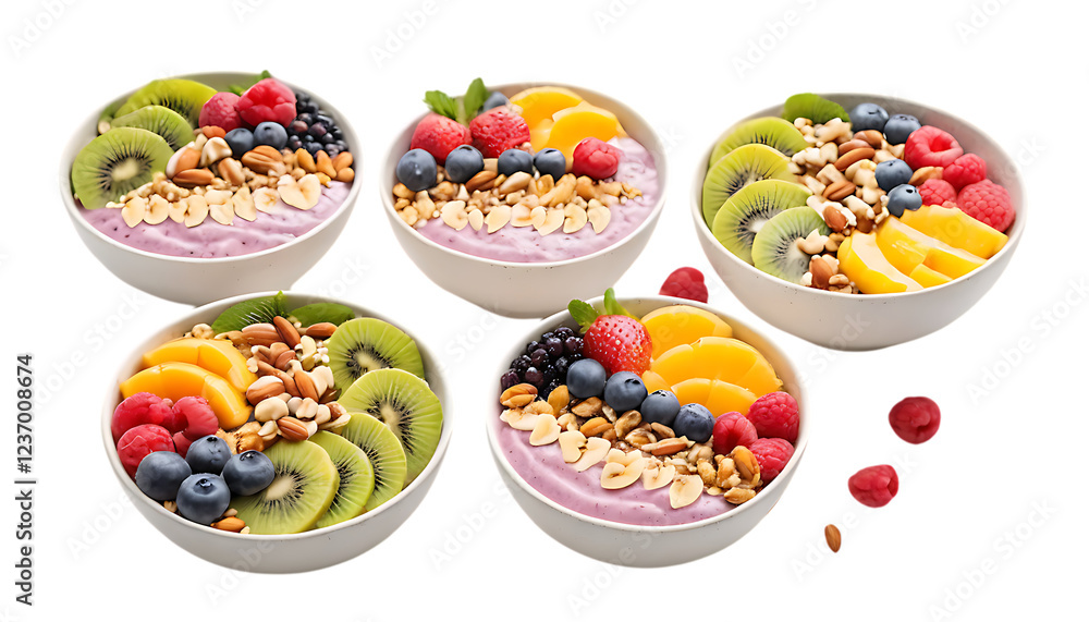 Fototapeta premium Assorted Healthy Smoothie Bowls Quick Meal