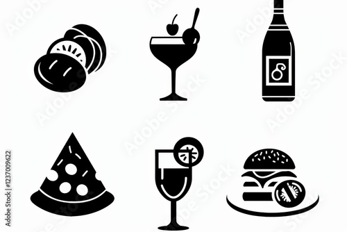 Food Icon, Simple Logo Minimalism