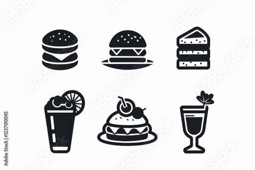 Food Icon, Simple Logo Minimalism