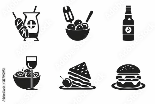 Food Icon, Simple Logo Minimalism