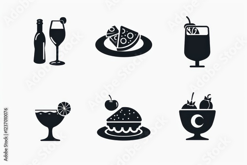 Food Icon, Simple Logo Minimalism