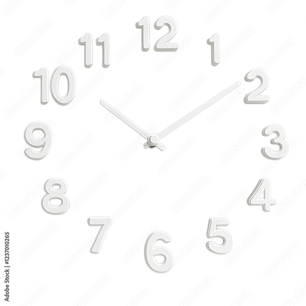 PNG of A modern wall clock showcasing bold 3D numbers against a sleek black backdrop. white or transparent Bg PNG of A modern wall clock showcasing bold 3D numbers against a sleek black backdrop. white or transparent Bg