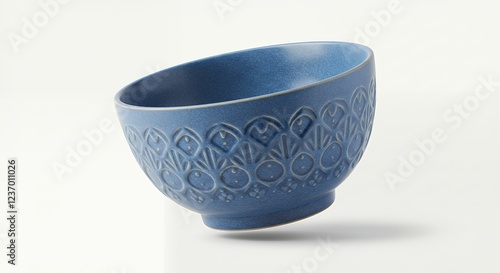 Wallpaper Mural Elegant Blue Ceramic Bowl with Embossed Pattern Torontodigital.ca