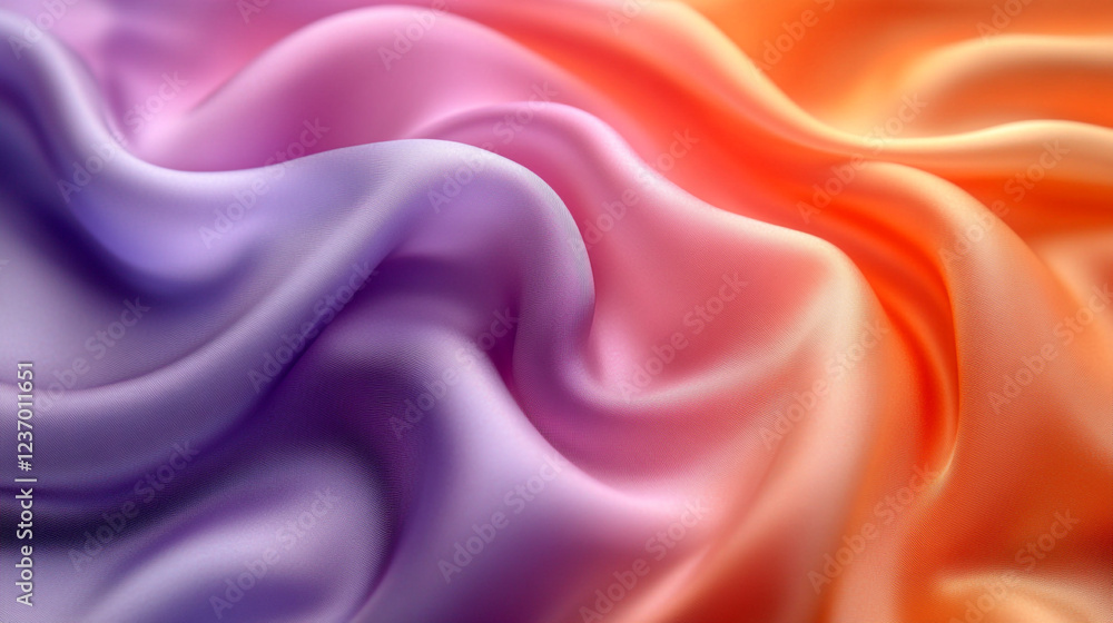 Obraz premium Fabric waves in vibrant colors showcasing texture and light