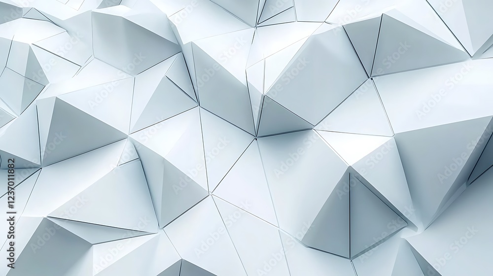 Obraz premium Abstract White Geometric Triangular Pattern Design