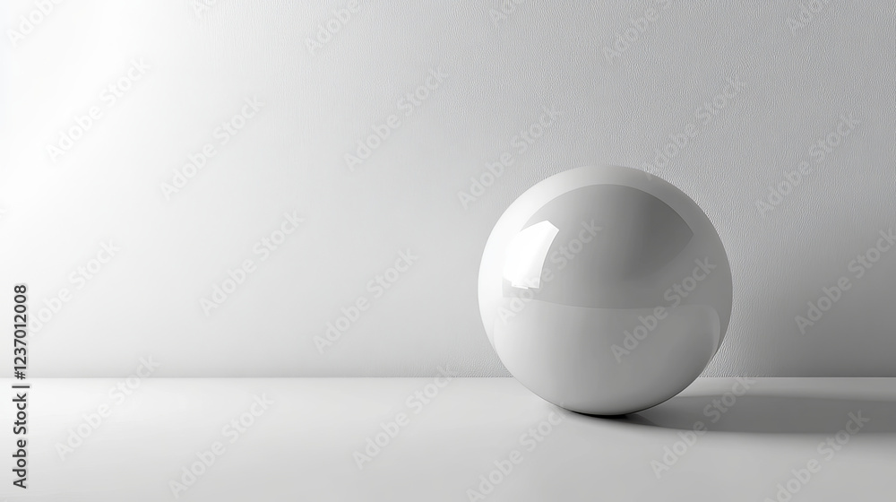 White Circular Object on White Background 3d render illustration. 3D Illustration White Circular Object on White Background 3d render illustration. 3D Illustration