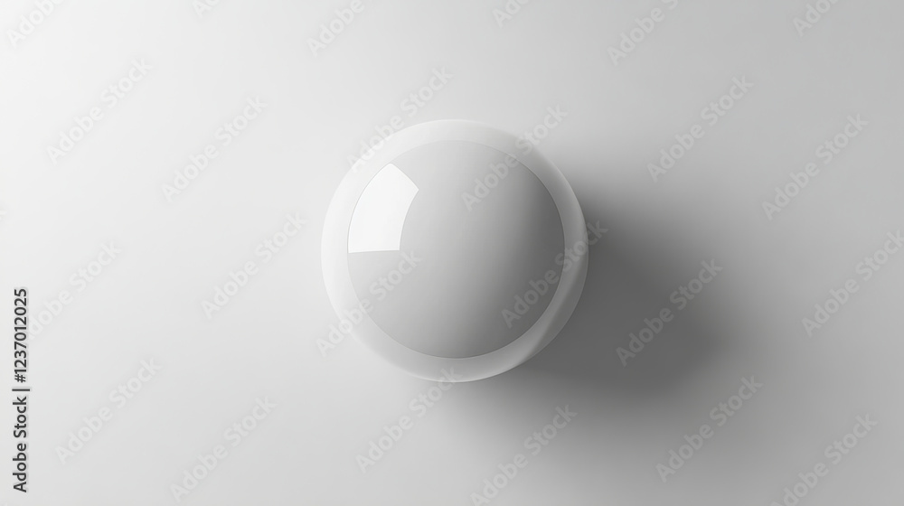 White Circular Object on White Background 3d render illustration. 3D Illustration White Circular Object on White Background 3d render illustration. 3D Illustration