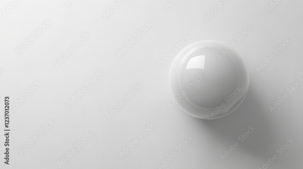 White Circular Object on White Background 3d render illustration. 3D Illustration White Circular Object on White Background 3d render illustration. 3D Illustration
