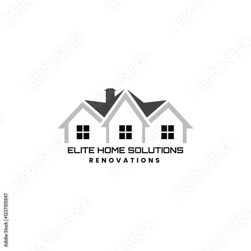 Home renovation logo showcasing simple design and modern elements