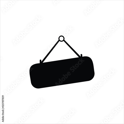 Sign hangs in an empty space indicating availability for messages or announcements