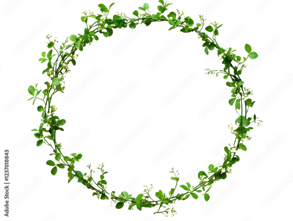 Green wreath, white isolate background Green wreath, white isolate background