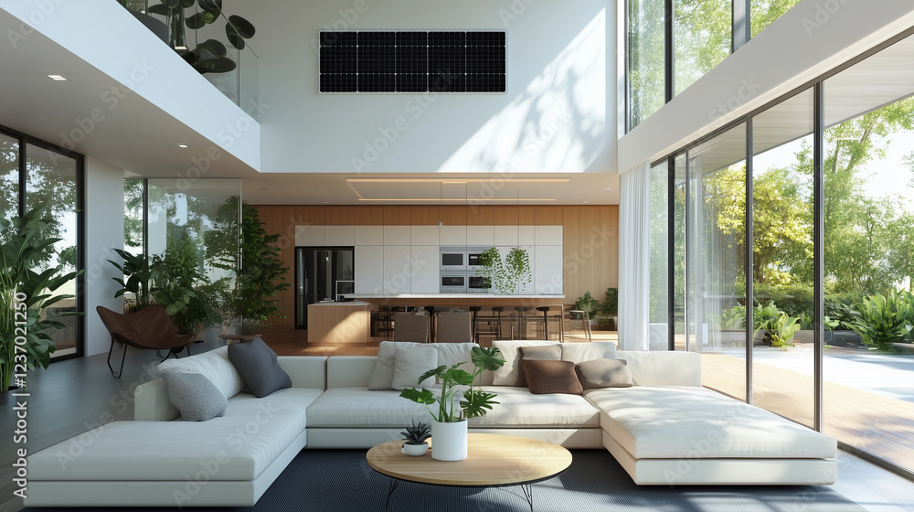 The sustainable living concept with a minimalist home. The sustainable living concept with a minimalist home.