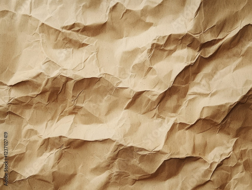 Wallpaper Mural Textured brown paper with intricate creases and organic folds Torontodigital.ca