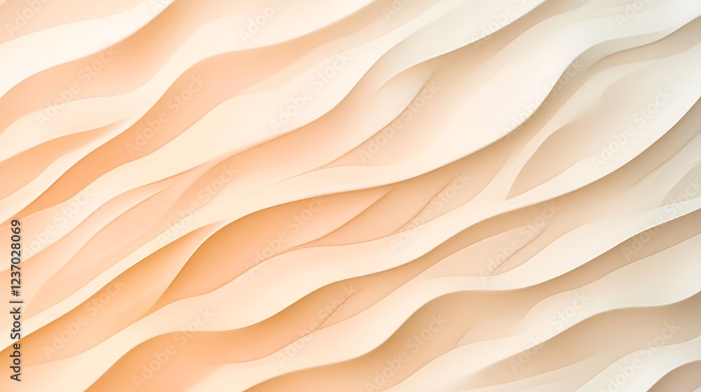 Fototapeta premium Abstract Wave Pattern in Creamy Beige Tones