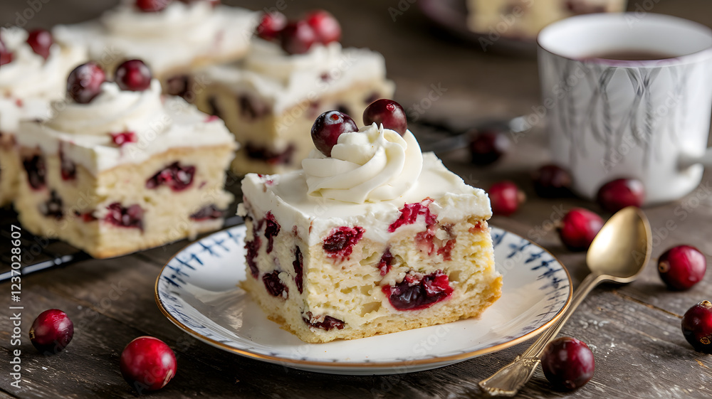 White chocolate cream and cranberry blondies White chocolate cream and cranberry blondies