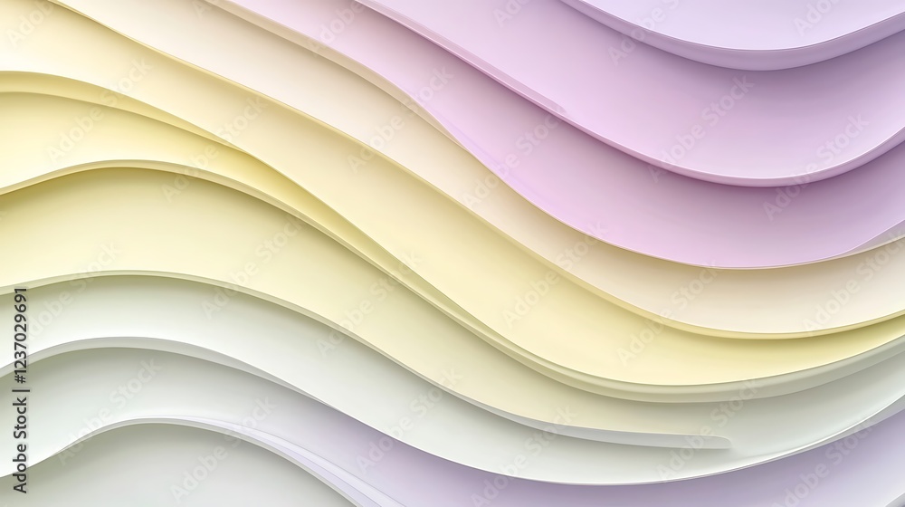 Obraz premium Abstract pastel paper wave pattern design